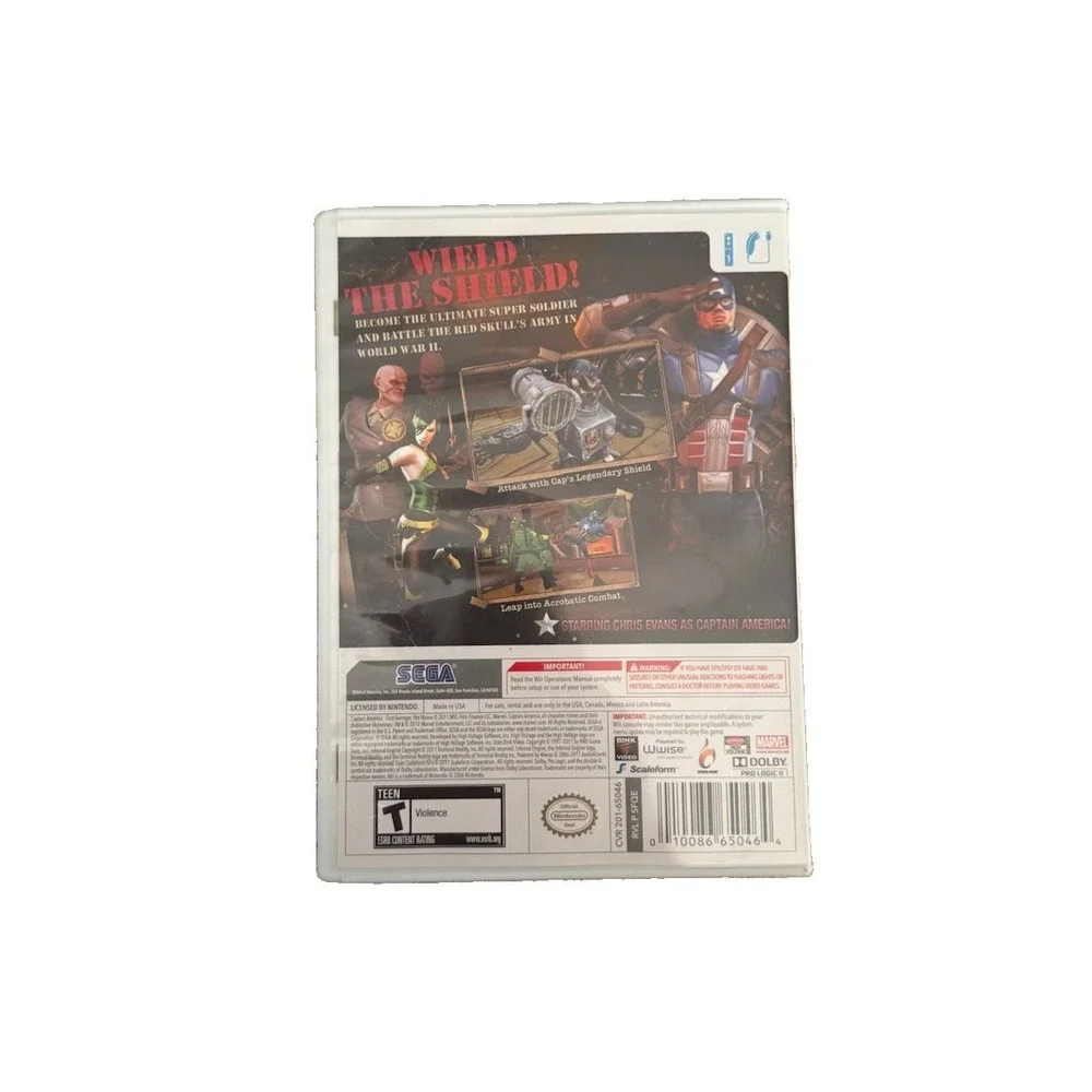 Captain America: Super Soldier (Nintendo Wii, 2011) Tested CIB